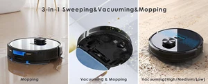 Robot Vacuum and Mop Combo, 4000pa Robot Vacuum Cleaner Scheduler WiFi/App/Alexa - Picture 1 of 11