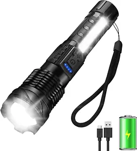 Rechargeable Flashlight 2000 High Lumens, 2-In-1 LED Pocket Camping Flashlights - Picture 1 of 12
