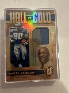 2020 Panini Gold Standard Hall Of Gold Barry Sanders 2 Color Patch 06/49 - Picture 1 of 3