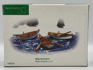 Departamento De Colección 56 accesorios pueblo de Navidad 3 botes de remos de madera 1998 con caja 56.52797 - Imagen 1 de 17