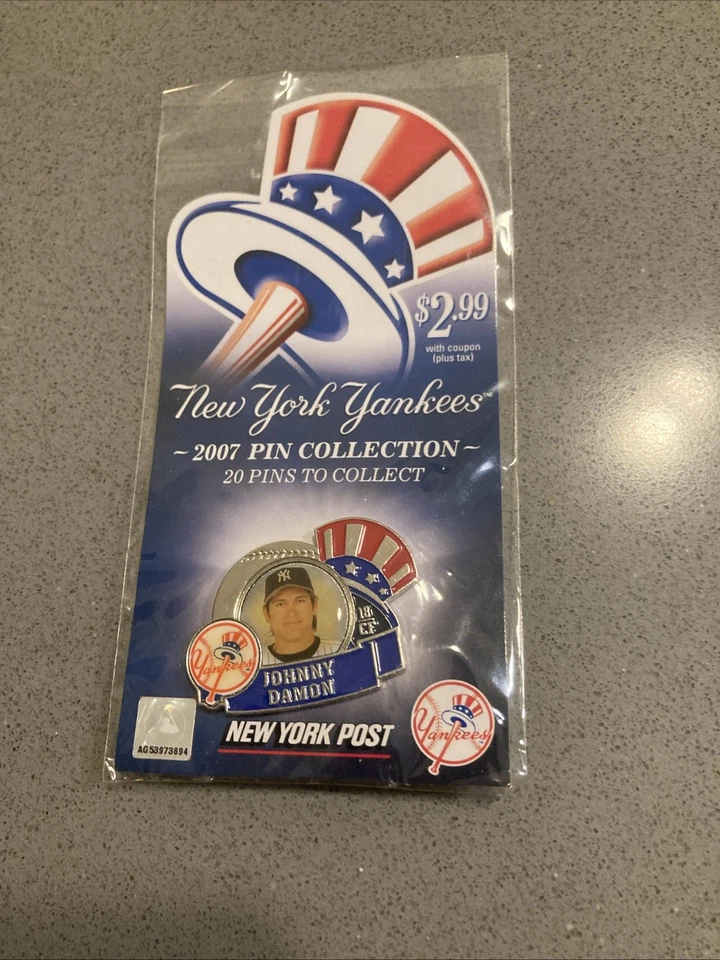 Johnny Damon 2007 New York Yankee Post Pin Collection NIB  - Image 1 of 1
