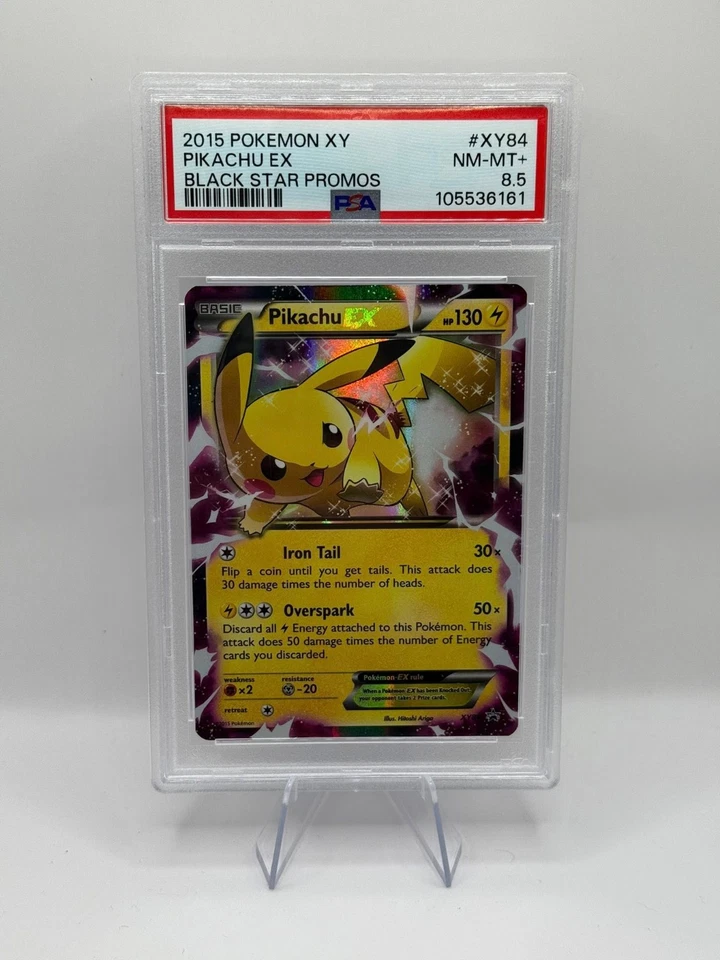 POKEMON PIKACHU EX BLACK STAR PROMO XY84 PSA 8.5 INVEST - Image 1 of 2