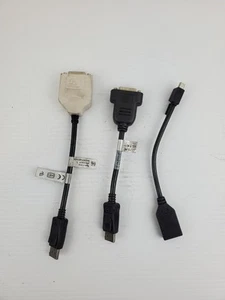 Dell032NVR DP to DVI Cables & HP481409-001 Bizlink Display Port Cable (Lot of 3) - Picture 1 of 7