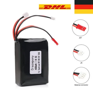 7,4 V 2s Lipo Batterie 4000 Mah 8c / 16c Jst Jr-stecker Für Spektrum Dx9 Dx8 - Bild 1 von 7