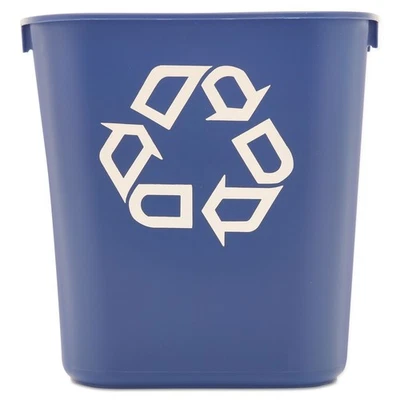 Rubbermaid Commercial 295573BE 13.63-qt. Deskside Recycling Bin - S, Blue New - Image 1 of 3