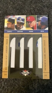 2003 Fleer Box Score Quad GU Jersey Rack Thome Chavez Sosa Soriano 103/150 - Picture 1 of 2