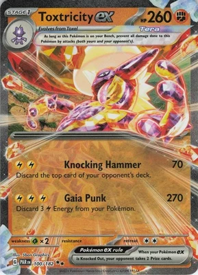 Toxtricity ex 100/182 Double Rare Holo SV04: Paradox Rift NM Pokémon - Image 1 of 2