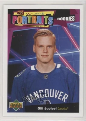 2020-21 Upper Deck UD Portraits Rookies Olli Juolevi #P-59 Rookie RC - Image 1 of 2