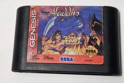 Disney's Aladdin (Sega Genesis, 1993) Game Cartridge Only - Image 1 of 4