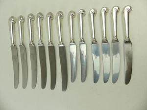 (ref288CWh) Vintage Roberts & Belk Silver Plated Pistol Grip Knives - Picture 1 of 6