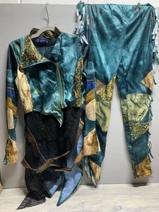 Disney Descendants 3 Uma Kostüm Jacke Hose Set Mädchen Jugend türkis Pirat Fransen - Bild 1 von 13