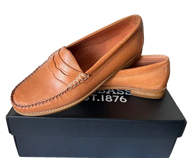 NEW G.H. Bass Women Whitney Vachetta Weejuns Tan Leather Loafer  Size 10/41 - Image 1 of 4