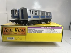 MTH Rail King O Scale MTA 2 Car Subway Set Silver & Blue 4550 & 4551 non-powered - Picture 1 of 24