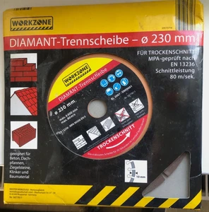 WORKZONE Diamant-Trennscheibe,  Durchmesser 230 mm,   für Trockenschnitt - Bild 1 von 2