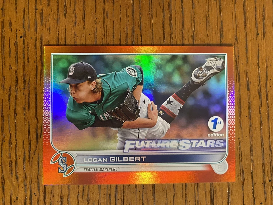 2022 TOPPS 1st EDITION Logan Gilbert FUTURE STARS RED Foil /50 - Image 1 of 3