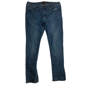 Jeans clásicos de níquel y hierro para hombre 36x30 rectos desteñidos etiqueta de lavado medio 38x32 - Imagen 1 de 14