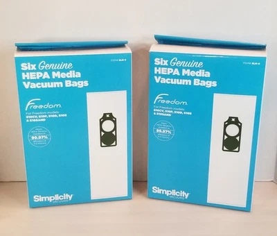 Simplicity Freedom Genuine HEPA Vacuum Bags 2 Boxes 12 Bags S10S S10P S10D + - Image 1 of 4