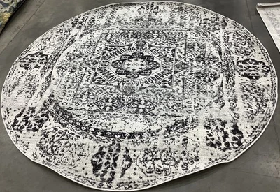 Alfombra de rosca rota NEGRO MARFIL 6'-7" X 6'-7", precio reducido 1172681920 EVK260T-7R Foto 1 de 4