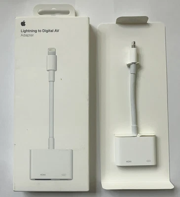 GENUINE APPLE LIGHTNING TO HDMI DIGITAL AV TV ADAPTER CABLE IPAD IPHONE A1438 - Image 1 of 4
