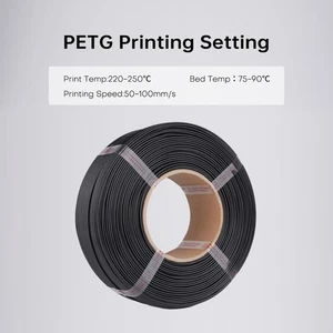 (Black)PETG Filament 1.75mm 3D Printer Filament 1kg(2.2lbs) Higher Toughness TDW - Afbeelding 1 van 10