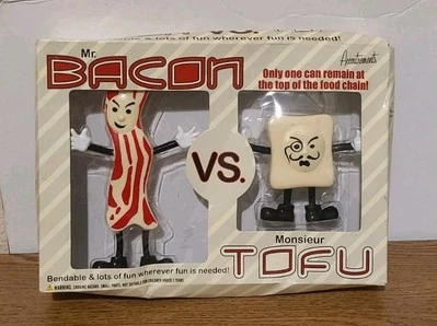 Juego de figuras de acción flexibles Accoutrements Mr. Bacon Vs. Monsieur Tofu nuevo en caja Foto 1 de 3