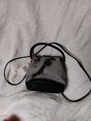 Tommy Hilfiger Camden Women's Black  Drawstring Bucket Bag Handbag 9" NEW Purse - Image 1 of 4