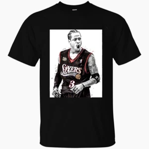 Allen Iverson Men T-shirt Black Cotton Tee All Sizes S to 5XL JJ3982 - Picture 1 of 6