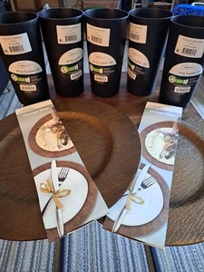 5 Tumblers and 2 Charger Plates - Picture 1 of 2