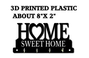 home sweet home key rack holder organizer wall mounted 8"x3" decorative gift ne - Picture 1 of 1