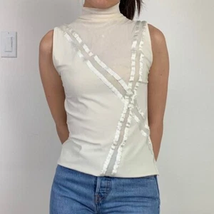 small cream mock neck tank - Bild 1 von 4