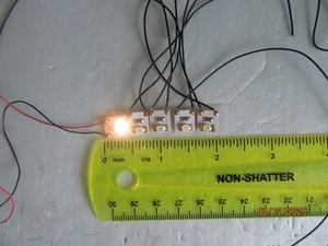 LED Blanco Cálido Edificio LED 3/8" Cuadrado Cableado con Residente Instalado (Juego de 5) - Imagen 1 de 5