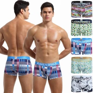 Ropa interior para hombre calzoncillos boxer cintura expuesta estampada verano pantalones de natación - Imagen 1 de 30