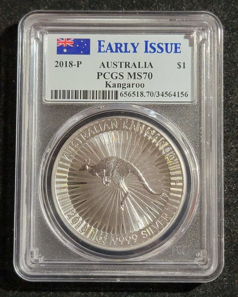 2018年オーストラリアカンガルーPCGS MS70 EARLYISSUE 2018-P