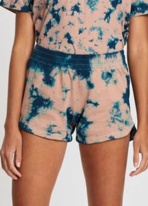 BNWT CARTEL & WILLOW Quinn Casual Shorts Tie Dye pink Blue Sweat Jogger Size S 8 - Picture 1 of 12