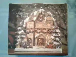 *Kirkland's Potters Garden II Weihnachtshaus Keramik Windlichthalter GEBRAUCHT B3* - Bild 1 von 8