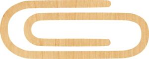 Paper Clip Laser Cut Out Wood Shape Craft Supply - Woodcraft Cutout