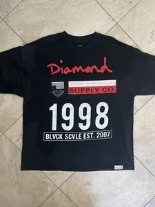 Diamond Supply Co 1998 BLVCK SCVLE EST. T-Shirt 2007 schwarz rot weiß Größe 2XL - Bild 1 von 5