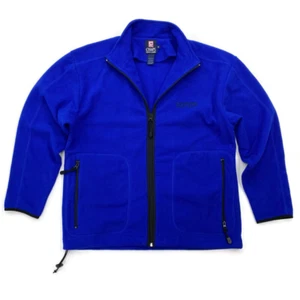 Chaqueta de lana Chaps Ralph Lauren para hombre M con cremallera completa bolsillos azules 100 % poliéster - Imagen 1 de 12