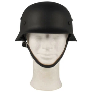 Wehrmacht Wh German Army Steel Helmet Stahlhelm M35 Repro WW II schwarz - Picture 1 of 2