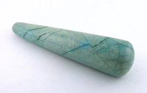 4 2/5 Inch x 1 1/10 Inch Chrysocolla Crystal Massage Wand Gemstone Gem Stone - Picture 1 of 4