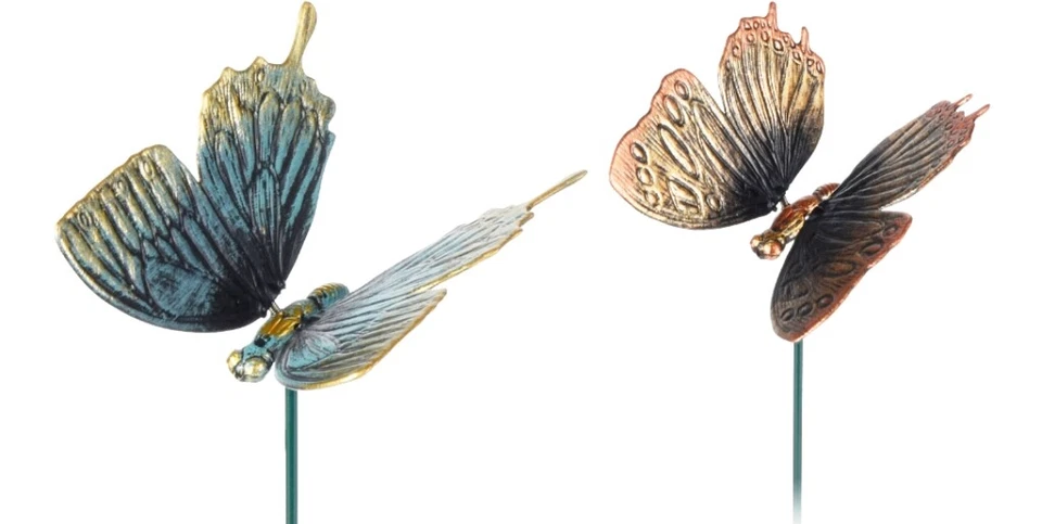 Gartenstecker Kunststoff Schmetterlinge 40 cm Dekoration - Bild 1 von 1