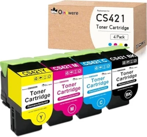 CS421 Toner Lexmark CS421 CS521 CX421 CX522 CX622 CX625 CS421dn CX522dn Pack 4 - Picture 1 of 6