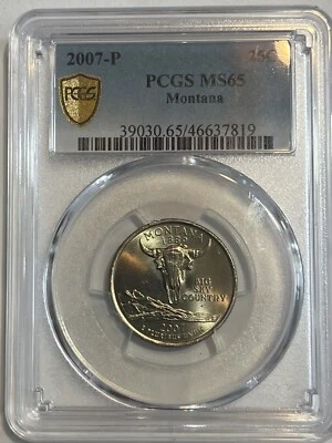 2007 P MONTANA QUARTER PCGS MS65  - Image 1 of 2