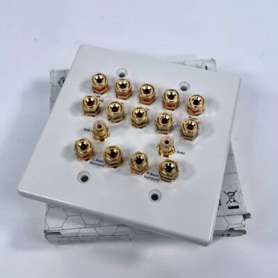 Placa de cine en casa Russound Plate Mate HTP-2 7,1 canales chapada en oro blanco Foto 1 de 3