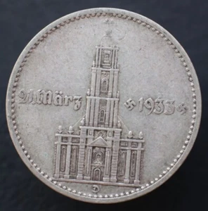 2 Reichsmark 1934 D - Alemania Tercer Reich KM#81 moneda de plata con iglesia -#1022 - Imagen 1 de 4