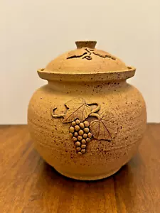 Ciotola ceramica con coperchio R. Leftwich Asheville North Carolina NC arte popolare vintage 1984 - Foto 1 di 13