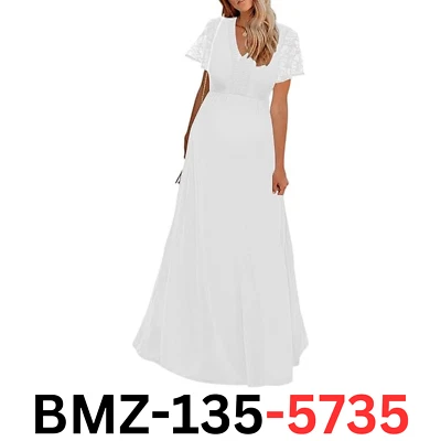 Peauty Maternity Dress Maternity Dresses for Baby Shower White Maternity Dress L - Image 1 of 4