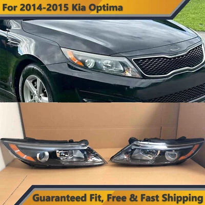 Halogen Headlight Assembly Pair for 2014 2015 Kia Optima Left Right US w/ Bulbs - Image 1 of 4