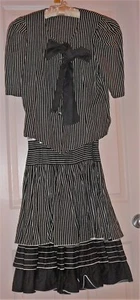 Vintage Black and white two piece blouse and skirt by Daniel Carlton Nice France - Picture 1 of 6
