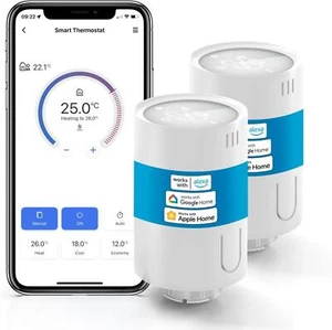 2 Stück Meross MTS150 HomeKit Alexa Smart Heizkörperthermostat - Bild 1 von 1